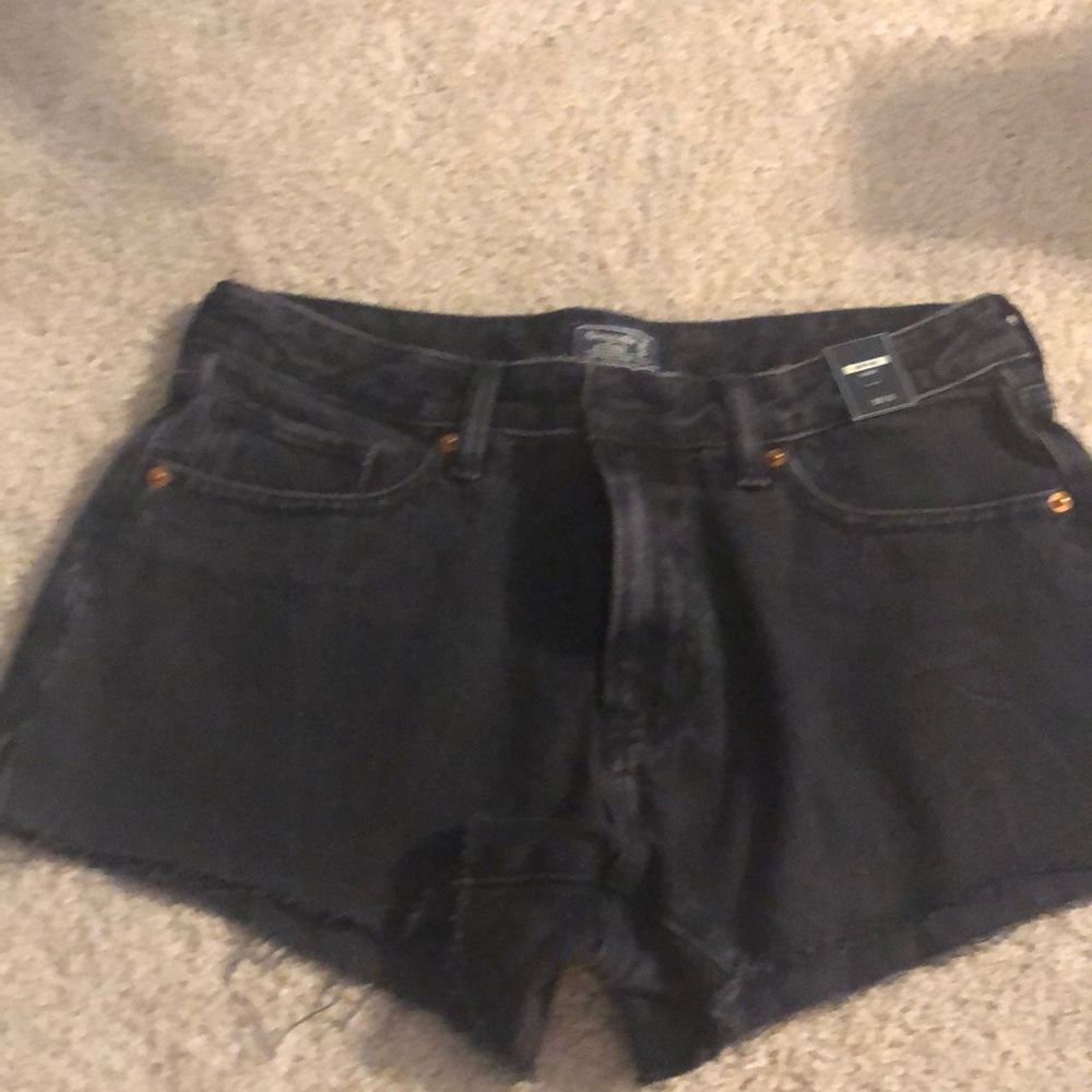 Abercrombie black denim, shorts